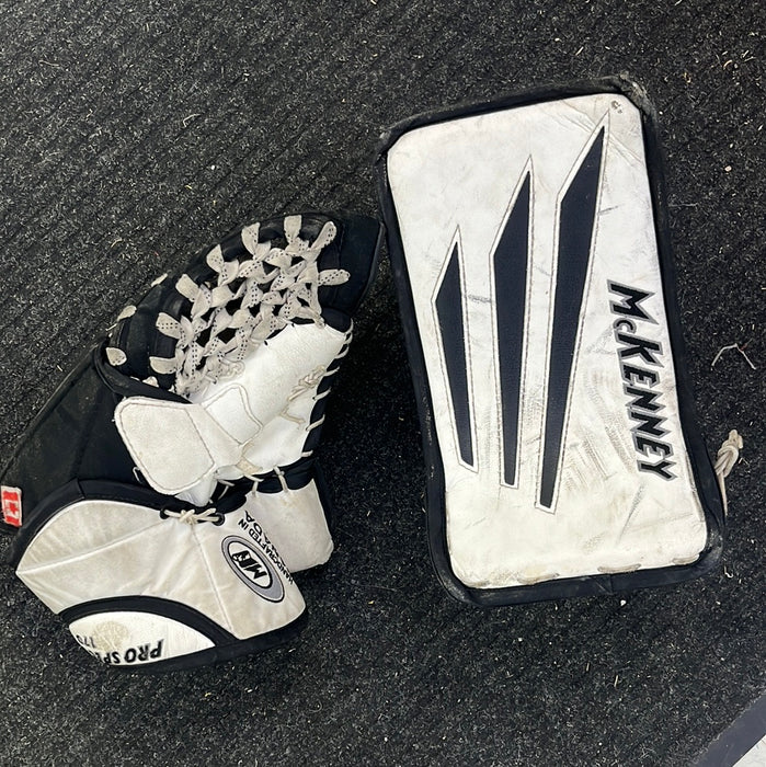 Used McKenney Pro Spec 170 Youth Catcher and Blocker Set