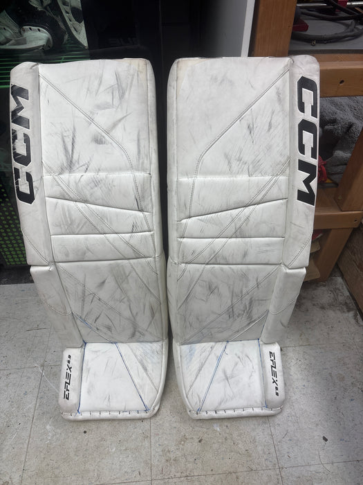 Used CCM EFLEX 6.9 Goalie Leg Pads Size Senior 34+2