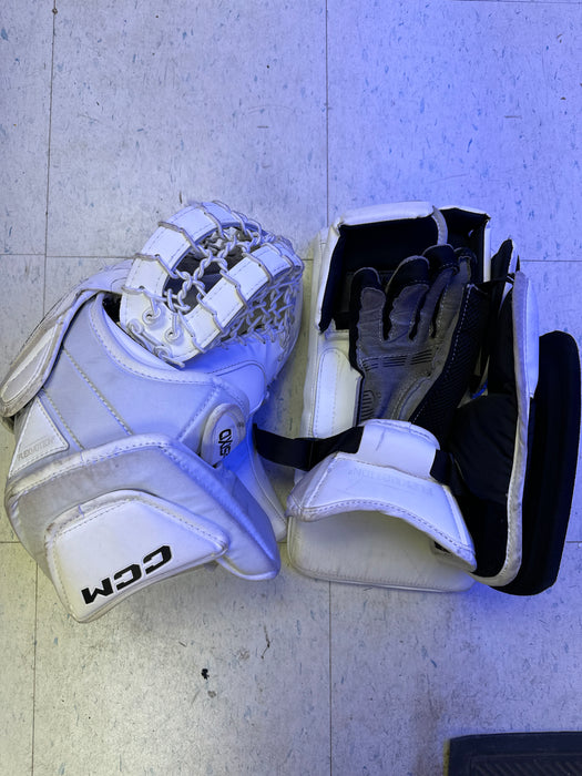 Used CCM Axis 2.9 Junior Blocker + Catcher Goalie Set