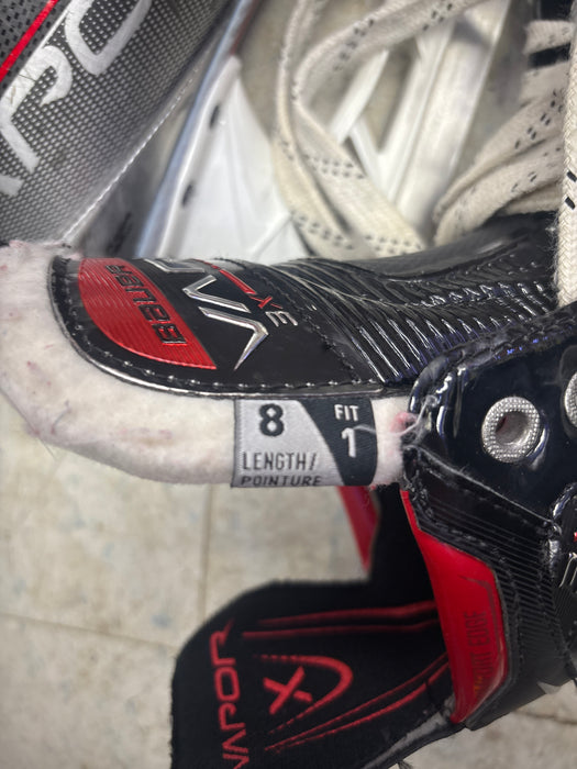 Used Bauer Vapor 3X Size 8.0 Fit 1 Skates