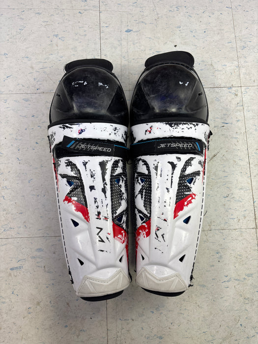 Used CCM JetSpeed FT680 13” Junior Shin Guards