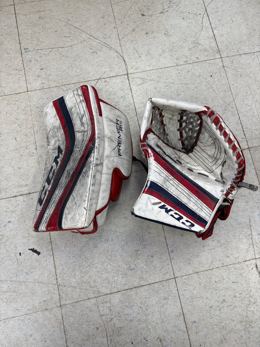 Used CCM Premier R1.5 Junior Catcher and Blocker Set Regular