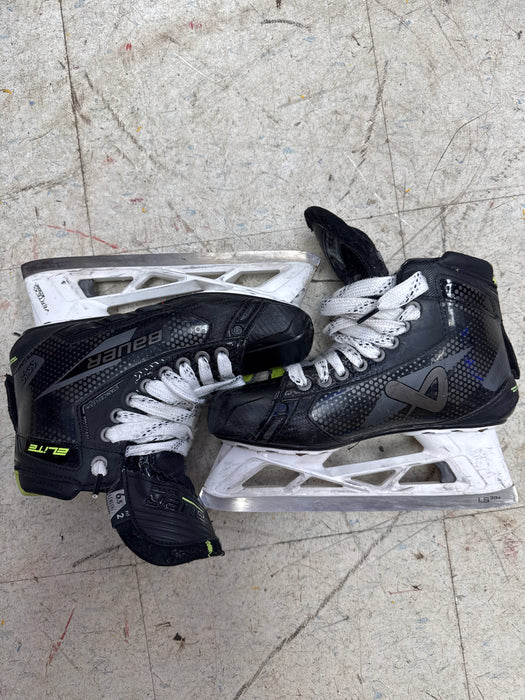 Used Bauer Elite Goalie Skates Size 6.5 Fit 2