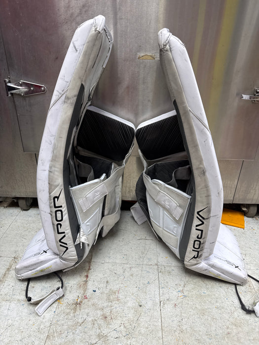 Used Bauer Vapor X5 Pro Goalie Pads Size Senior Small 33+