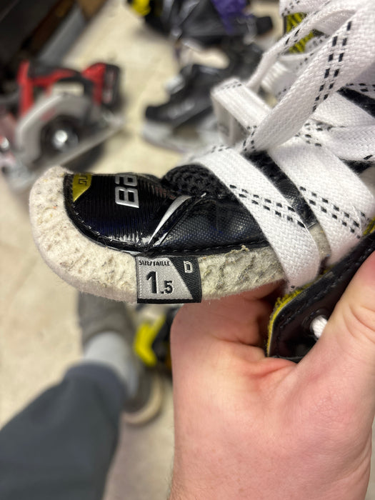 Used Bauer 3s Size 1.5D Junior Goal Skates