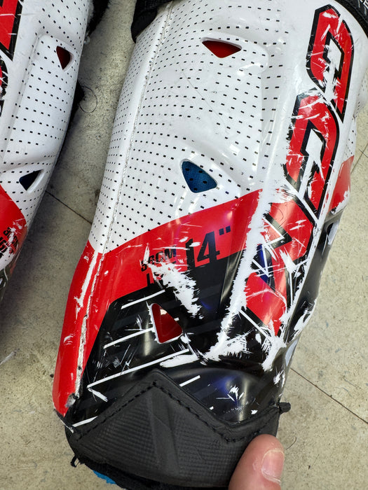 Used CCM Jetspeed FT6 Pro Shin Guards 14"