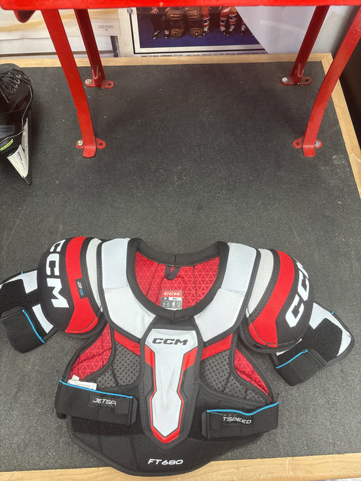 Used CCM Jetspeed FT680 Shoulder Pads Size Junior Small