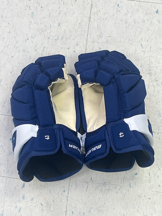 Used Bauer NHL Pro Stock Maple Leafs 14" Gloves