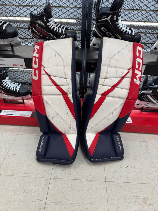 Used CCM Eflex 6.5 Goalie Leg Pads Junior 30" + 1"