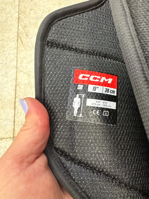Used CCM JetSpeed Senior 15" Shin Guards