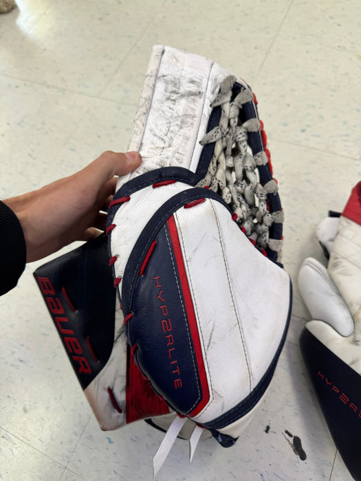 Used Bauer Pro Stock Hyperlite2 Blocker Catcher Set