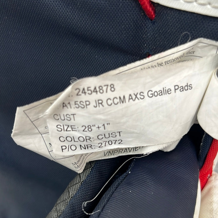 Used CCM Axis 1.5 Junior Goal Pads 28”+1