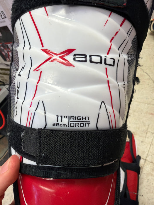 Used Bauer Vapor x800 Junior 11” Shin Guard