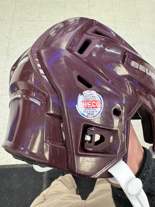 Used Bauer RE-AKT 150 Helmet Medium Maroon