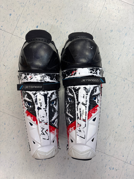 Used CCM JetSpeed FT680 13” Junior Shin Guards