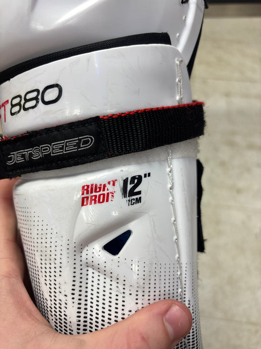 Used CCM JetSpeed FT880 Junior 12” Shin Guards