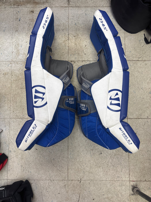 Used Warrior RG3 Goalie Leg Pads Youth 23+.05”