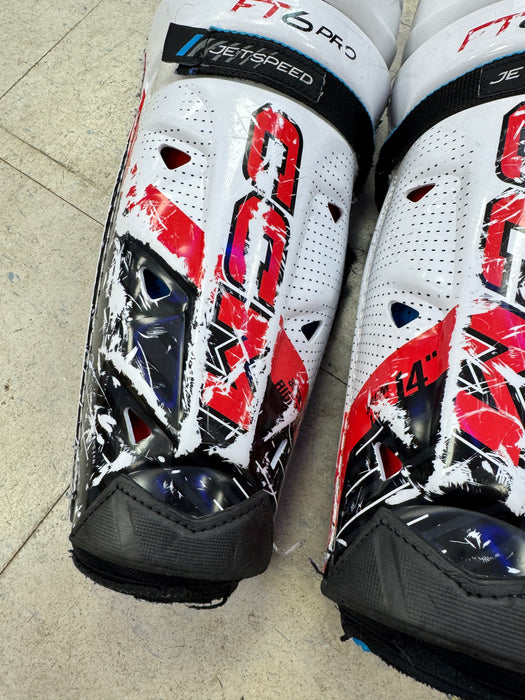 Used CCM Jetspeed FT6 Pro Shin Guards 14"