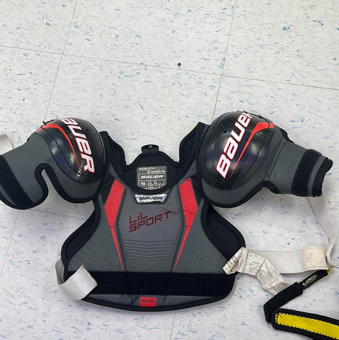Used Bauer Lil Sport Youth Medium Shoulder Pads