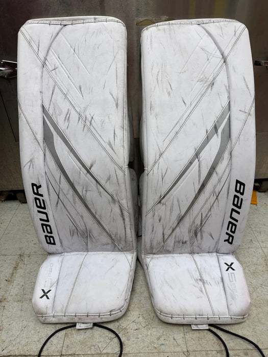 Used Bauer Vapor X5 Pro Goalie Pads Size Senior Small 33+