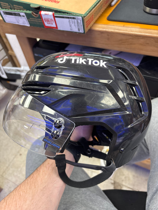 Used Warrior Alpha One Pro Senior Medium Leafs Pro Stock Helmet