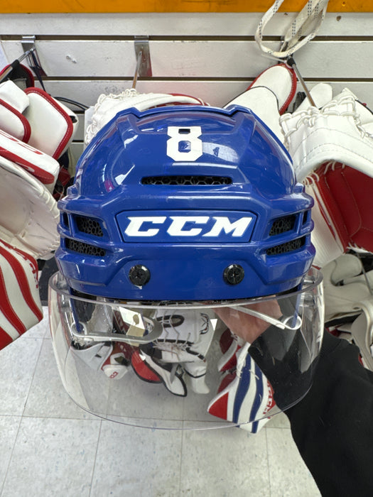 Used CCM Tacks X Senior Medium Pro Stock Player Helmet #8