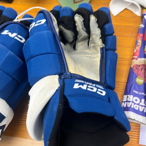 Used CCM Pro Stock 14” Gloves - M. Pietroniro