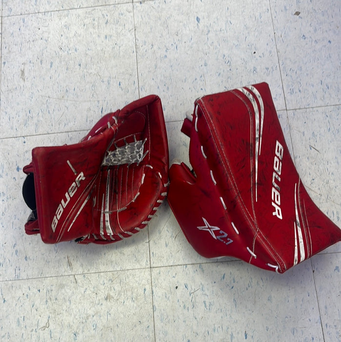 Used Bauer Vapor X2.7 Junior Catcher and Blocker Set