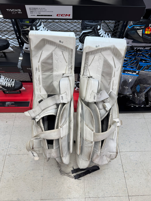 Used CCM EFlex 7.9 Goalie Leg Pads Senior 35" + 2"