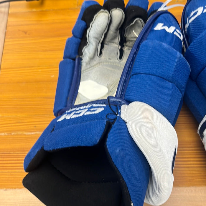 Used CCM Pro Stock 14” Gloves - M. Pietroniro