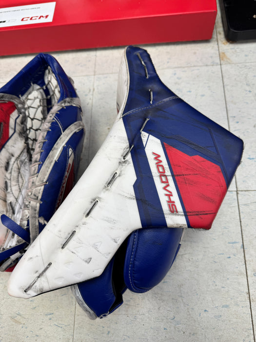 Used Bauer Supreme Shadow Goalie Set Pads Catcher Blocker Senior
