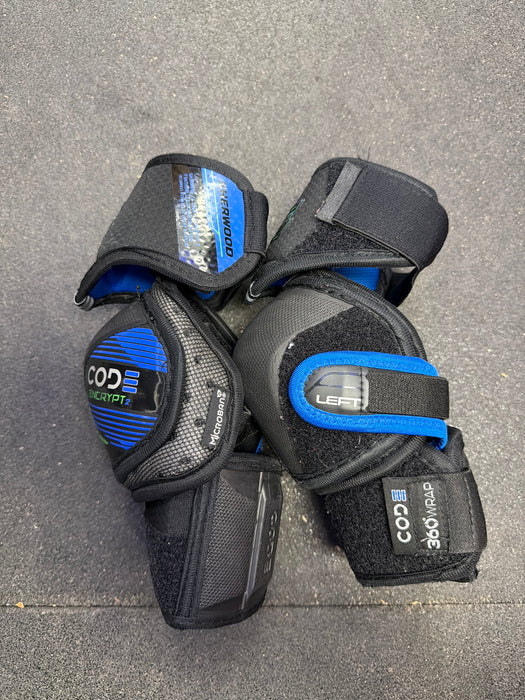 Used Sher-Wood Code Encrypt 2 Junior Small Elbow Pads