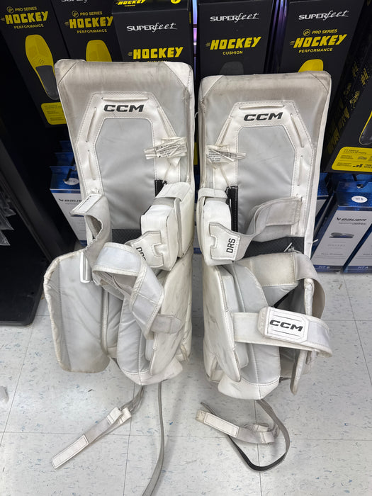 Used CCM Axis F5 28+1” Junior Goalie Leg Pads