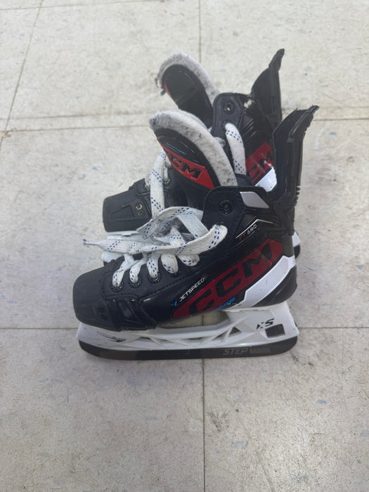Used CCM Jetspeed FT680 Skates Junior 1.0D + Black StepSteel