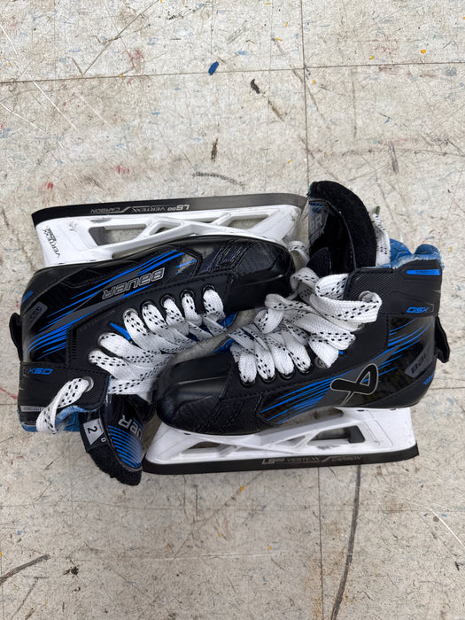 Used Bauer GSX Goalie Skates Size 2.0D