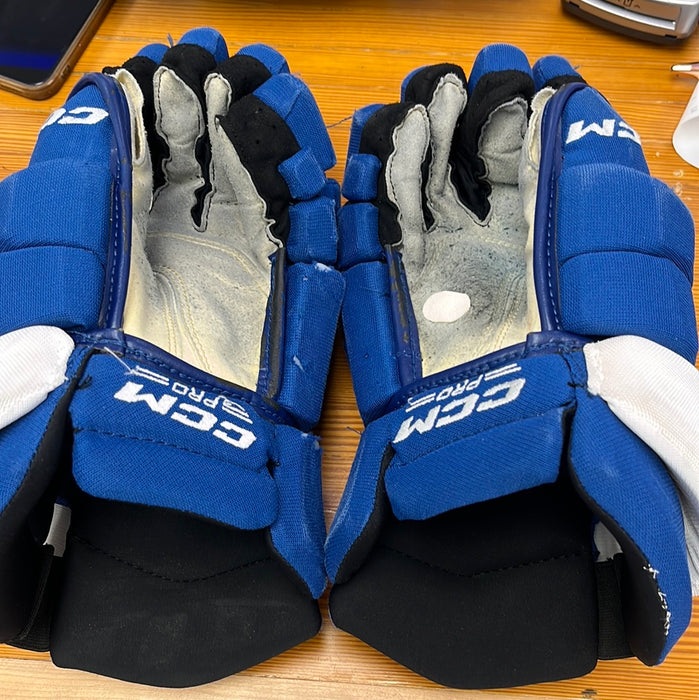 Used CCM Pro Stock 14” Gloves - J. Slavin