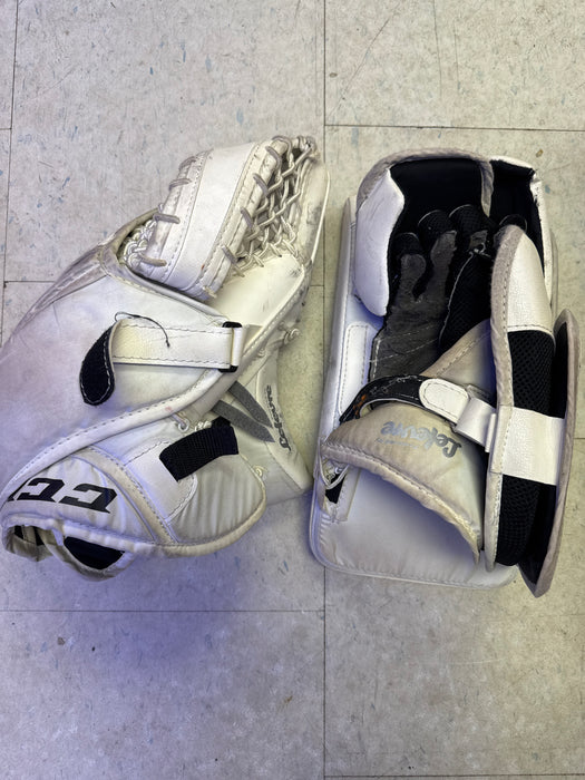 Used CCM Premier R1.5 Junior Catcher Blocker Set