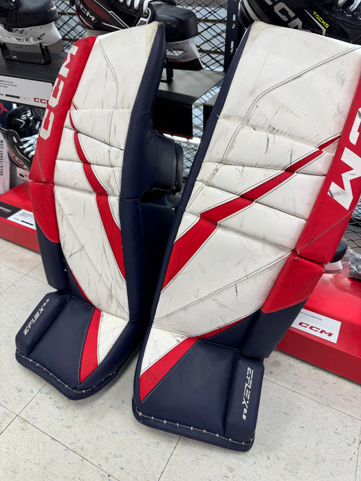 Used CCM Eflex 6.5 Goalie Leg Pads Junior 30" + 1"