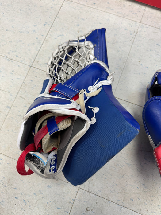Used Bauer Supreme Shadow Goalie Set Pads Catcher Blocker Senior