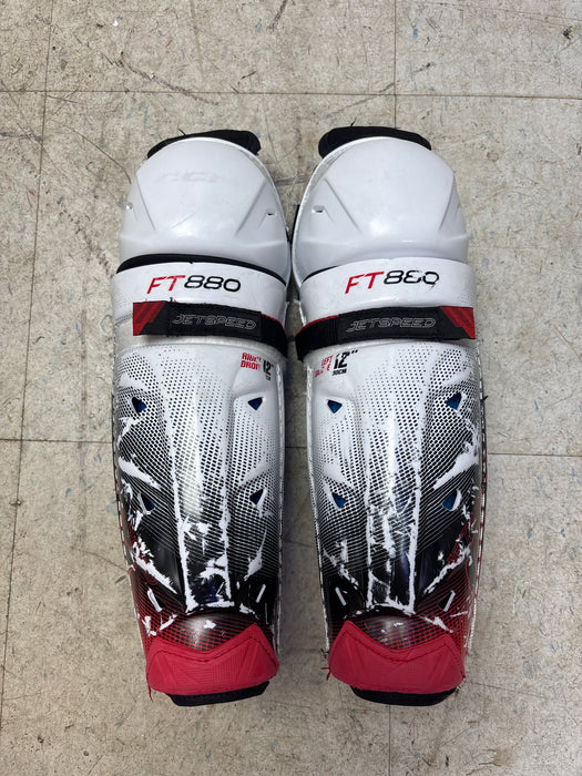 Used CCM JetSpeed FT880 Junior 12” Shin Guards