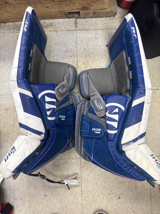 Used Warrior RG5 Goalie Leg Pad Size Junior 24+1”