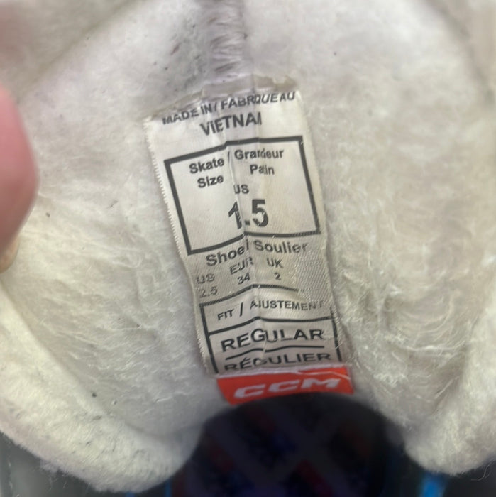 Used CCM JetSpeed FT680 Size 1.5 Skates