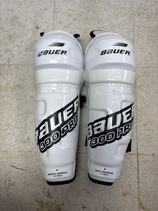 Used Bauer 300 Pro 14” Shin Guards