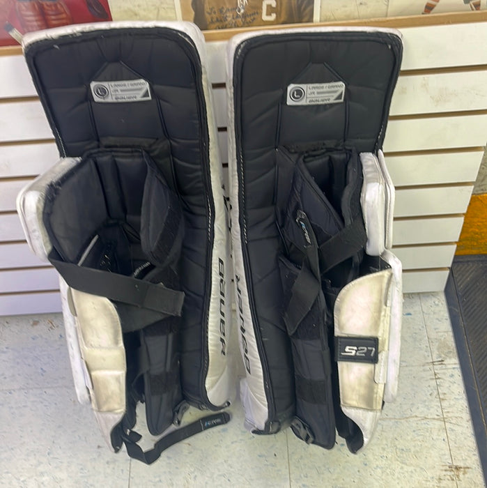 Used Bauer Supreme S27 Junior Large Goal Pads