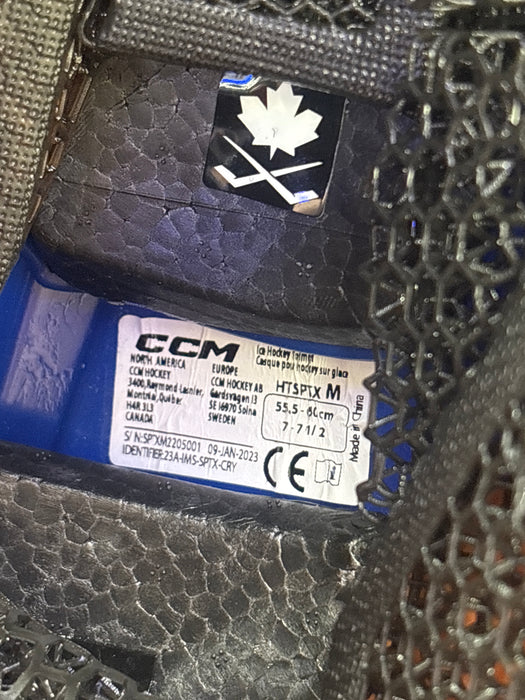 Used CCM Tacks X P. Holmberg #29 Senior Medium Pro Stock Helmet