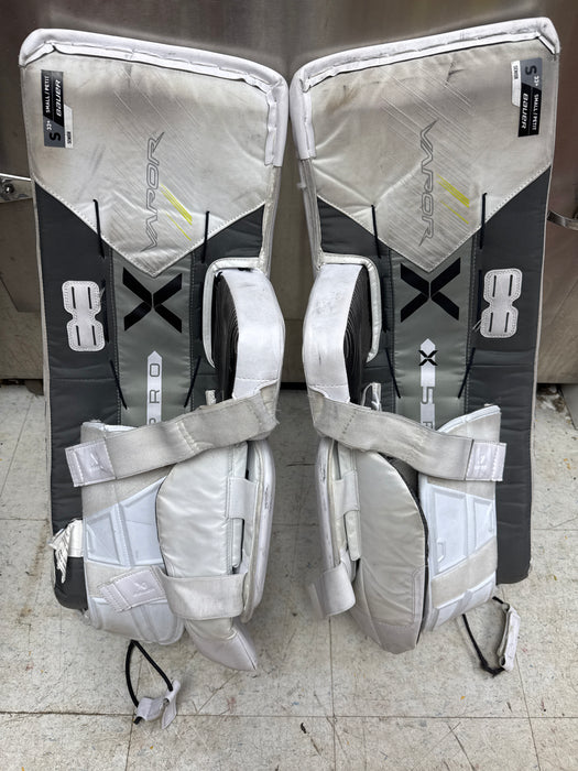 Used Bauer Vapor X5 Pro Goalie Pads Size Senior Small 33+