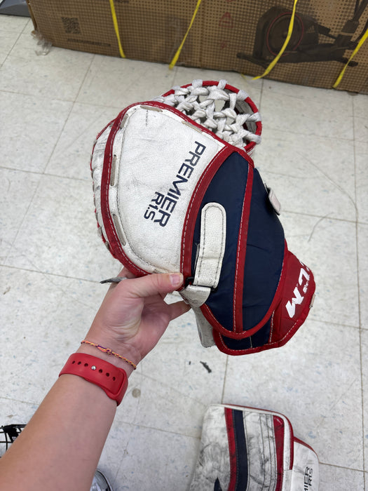 Used CCM Premier R1.5 Junior Catcher and Blocker Set Regular