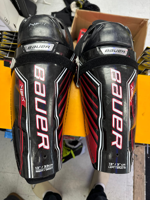 Used Bauer NSX 13” Shin Guards