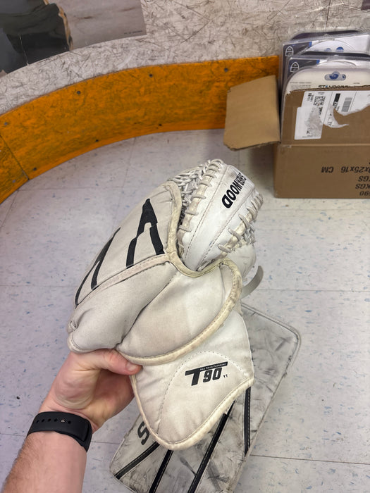Used Sher-Wood T90 Youth Catcher and Blocker Set