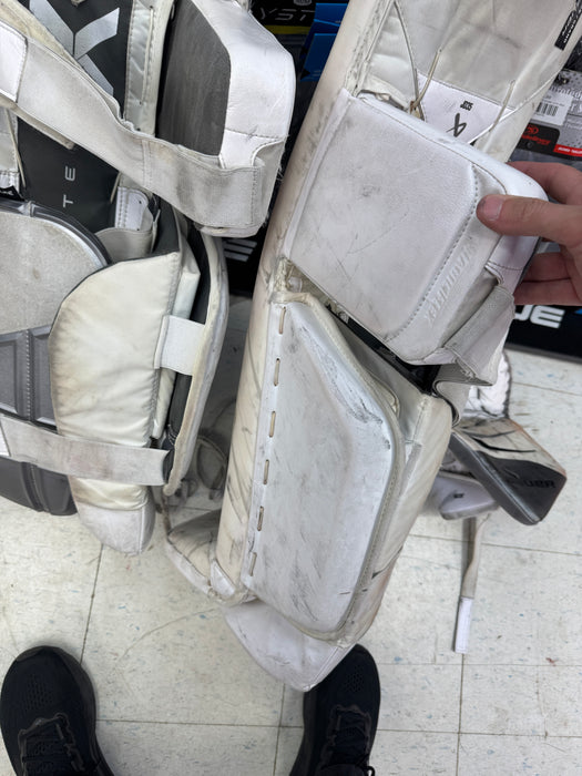 Used Bauer Hyperlite2 Goalie Full Set Leg Pads, Catcher, Blocker